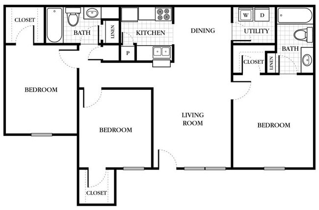 Unit 160-3 floor plan